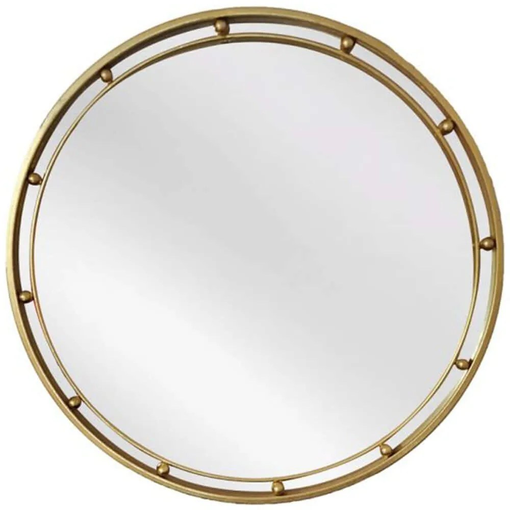 Καθρέπτης Τοίχου Dia 661-2000-GOLD 80x3,5x80cm Gold Artekko Μέταλλο,Γυαλί