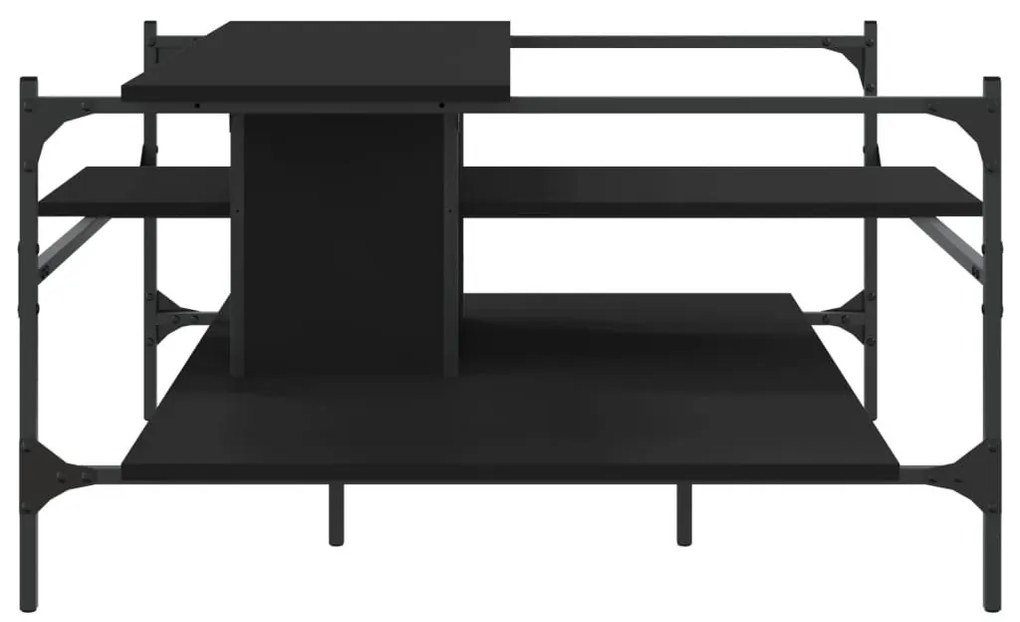 Τραπεζάκι Σαλονιού Μαύρο 100x100x48,5 εκ. Επεξεργασμένο Ξύλο - Μαύρο