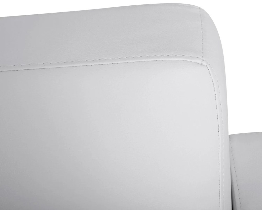 Καναπές Τριθέσιος NELLIE με PU Λευκό 163x71x71Υ εκ. 163x71x71 εκ.