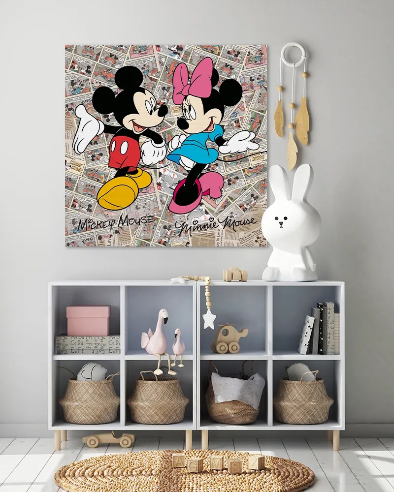 Παιδικός πίνακας σε καμβά Mickey &amp; Minnie KNV0586 80cm x 120cm