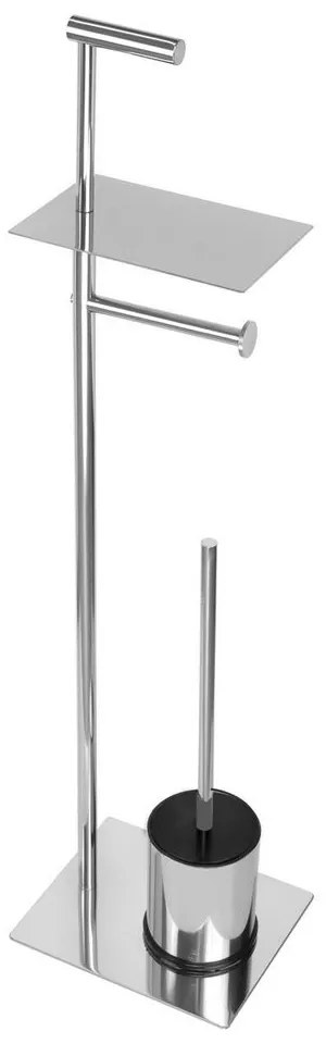 Βάση Χαρτιού Επιδαπέδια &amp; Πιγκάλ 9661 20x16,5x75cm Chrome Karag Stainless Steel