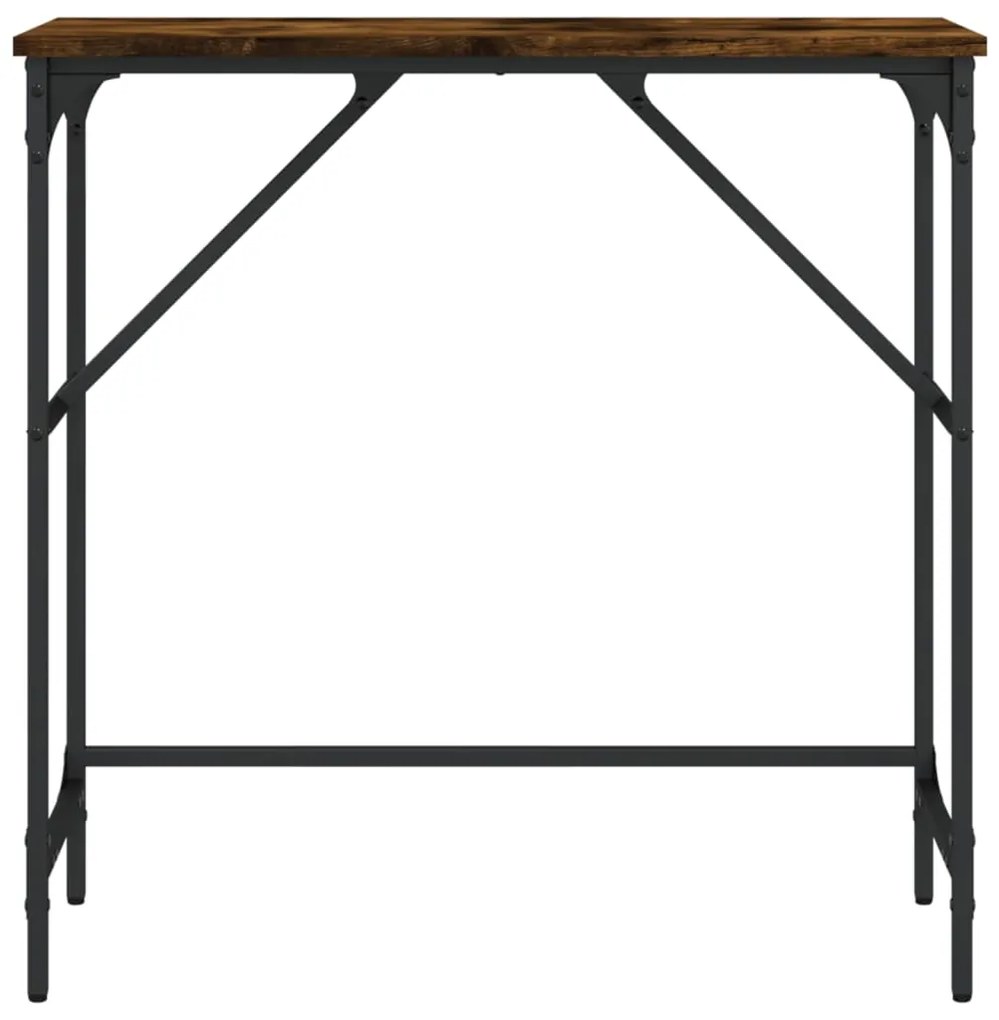 vidaXL Τραπέζι Κονσόλα Καπνιστή Δρυς 75x32x75 εκ. Επεξεργ. Ξύλο