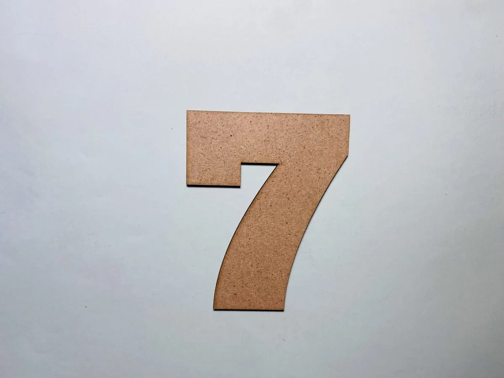 Intra απο ξύλο plywood 3mm-4mm πάχος - Ξύλο Αριθμός 7 Αποκοπή Αριθμός Επτά Σχήμα Δίασταση 30x30 cm Intraeaxys-lopqr6k7