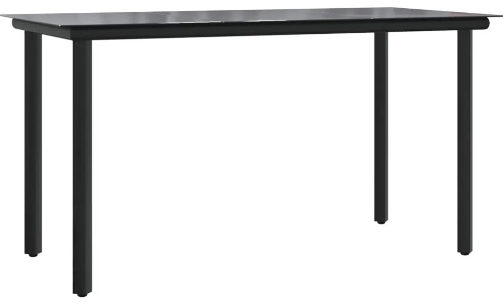 vidaXL Σετ Τραπεζαρίας Κήπου 5 Τεμαχίων Μαύρο Συνθ. Ρατάν με Μαξιλάρια