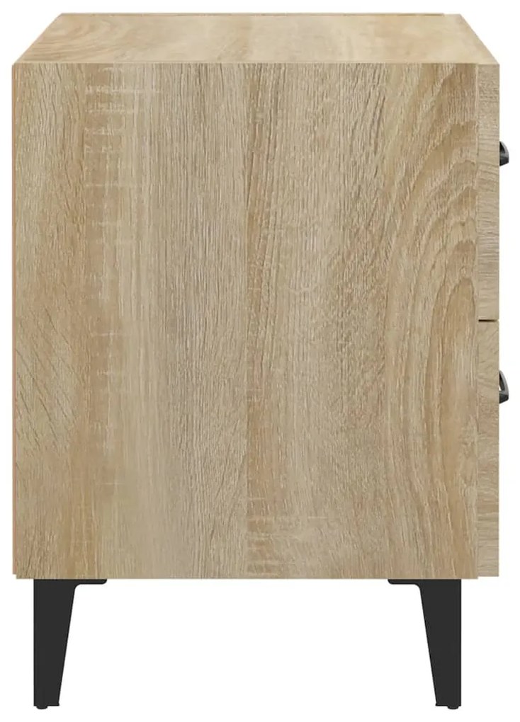 vidaXL Κομοδίνα 2 τεμ. Sonoma Δρυς 40 x 35 x 47,5 εκ.