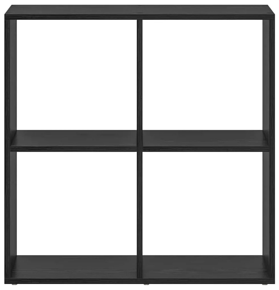 vidaXL Βιβλιοθήκη Μαύρη Οξυά 69,5 x 29 x 69,5 εκ Επεξεργασμένο ξύλο