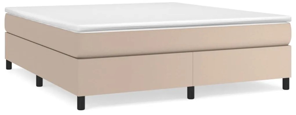 vidaXL Πλαίσιο Κρεβατιού Καπουτσίνο 160x200 εκ. από Συνθετικό Δέρμα