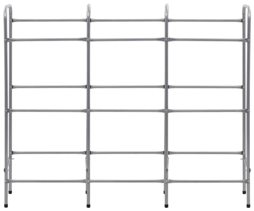 vidaXL Ράφι Αποθήκευσης για 9 Κιβώτια Ασημί 145x33x116 εκ. Ατσάλινο