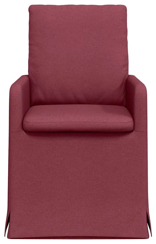vidaXL Καρέκλες φαγητού 2 pcs Μπορντό 57 x 67 x 98 εκ ύφασμα