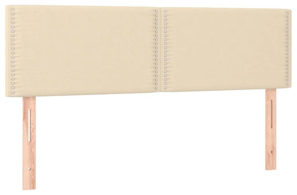 vidaXL Κεφαλάρια Κρεβατιού 2 τεμ. Κρεμ 72x5x78/88 εκ. Υφασμάτινα