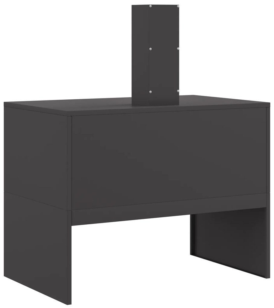 vidaXL Σόμπα με Καμινάδα Μαύρη 80x50x96 εκ Ατσάλι