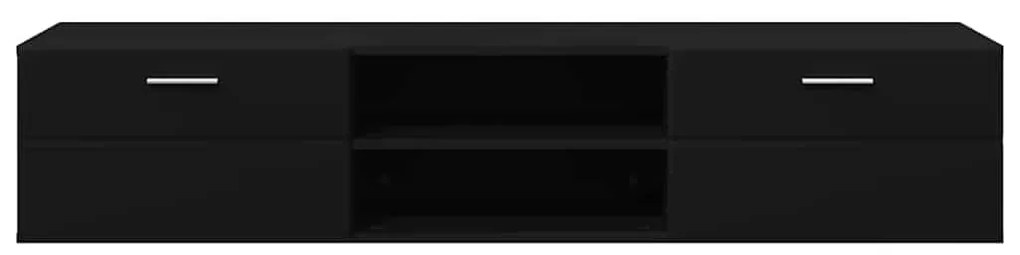 vidaXL Ντουλάπι TV με ράφι Μαύρο 150 x 39 x 30 εκ Επεξεργασμένο ξύλο