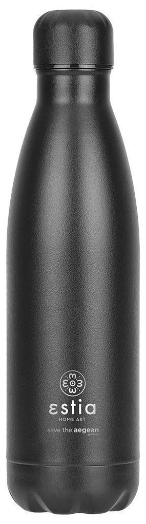 Μπουκάλι Θερμός Flask Lite Save The Aegean Matte Black 500ml - Estia