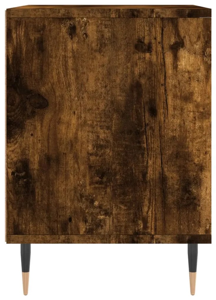 vidaXL Κομοδίνα 2 τεμ. Καπνιστή Δρυς 40 x 35 x 50 εκ. Επεξεργ. Ξύλο