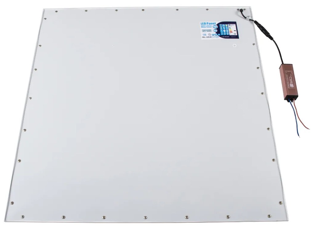 GloboStar® 60210-1 Χωνευτό LED Panel Milky Super Slim 60x60cm 48W 4560lm 120° CRI≥80Ra UGR<19 AC 220-240V IP20 Μ60 x Π60 x Υ1.5cm - Φυσικό Λευκό 4500K - TÜV Certified Driver - 5 Χρόνια Εγγύηση