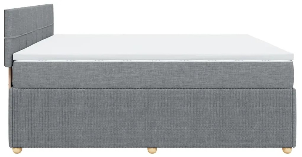 ΚΡΕΒΑΤΙ BOXSPRING ΜΕ ΣΤΡΩΜΑ ΑΝΟΙΧΤΟ ΓΚΡΙ 200X200 ΕΚ. ΥΦΑΣΜΑΤΙΝΟ 3289863