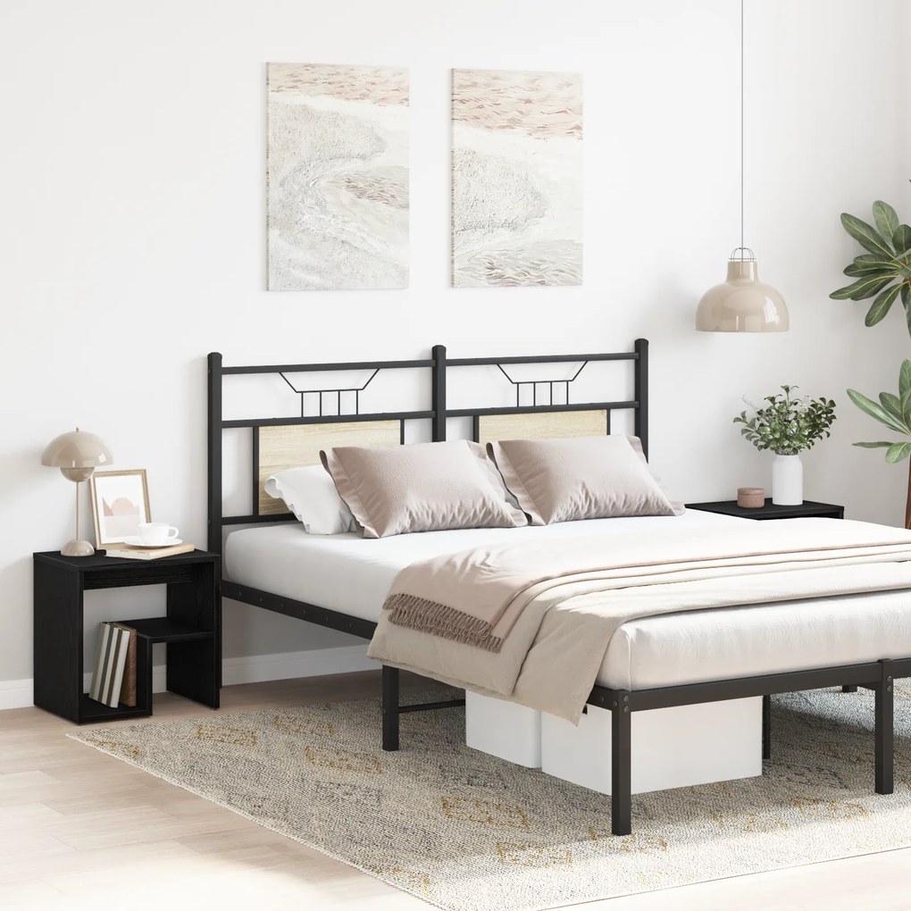 vidaXL Κομοδίνα 2 τεμ Μαύρο Δρυς 40x30x40 εκ Σαουνά ξύλο