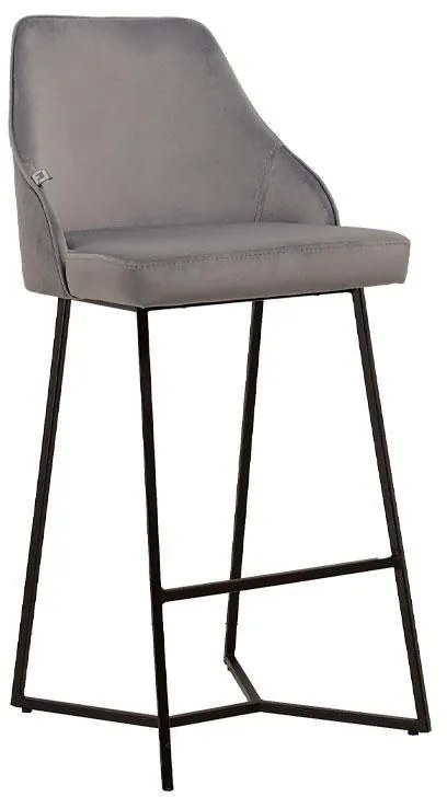 Σκαμπό Μπάρ Hilda Fylliana Γκρί 48x43x104 εκ.