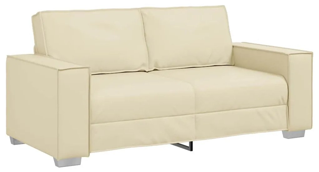 vidaXL Καναπές Loveseat 180 εκ με μαξιλάρι Κρεμ Τεχνητό δέρμα