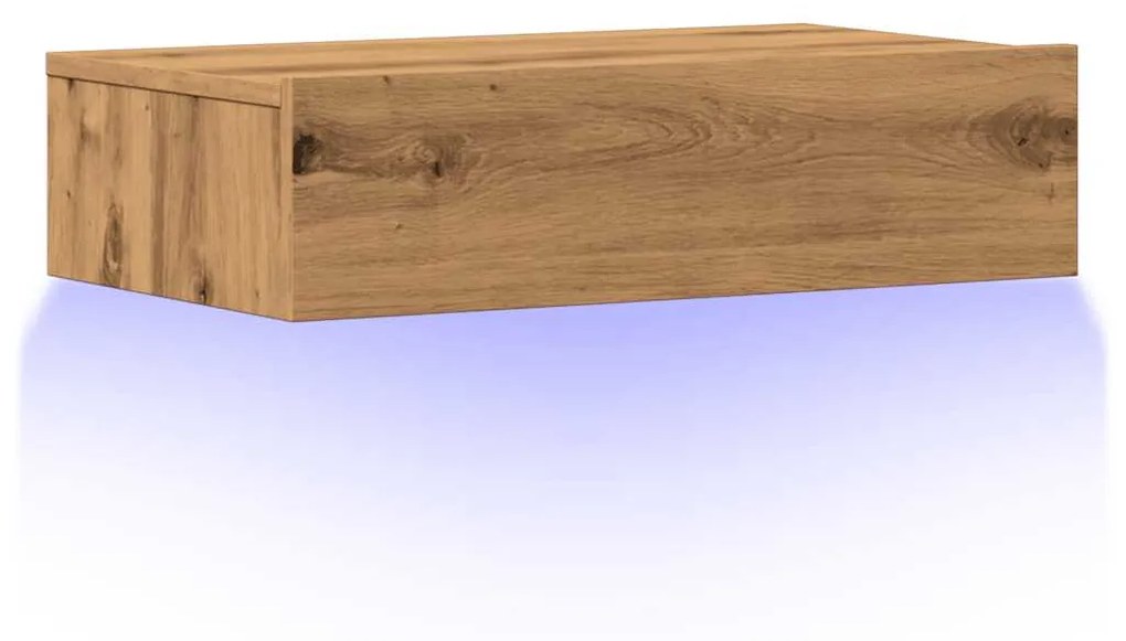 vidaXL ντουλάπι τηλεόρασης  με φώτα LED Artisan Oak 60x35x15,5 cm