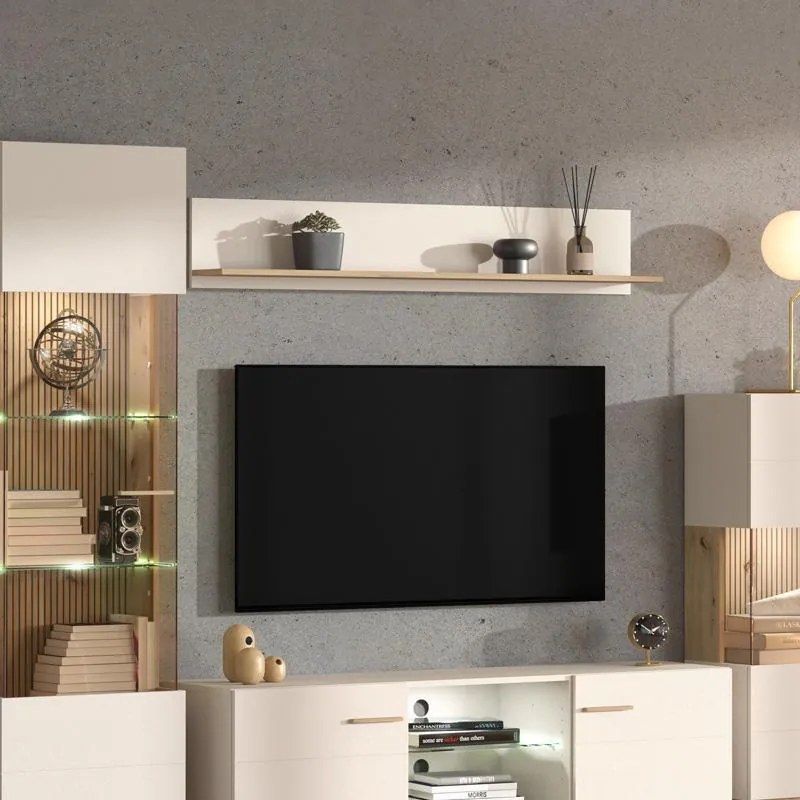 Ράφι Τοίχου ESSEX ZP Cashmere - Artisan Oak 138x20x24εκ. 138x20x24 εκ.