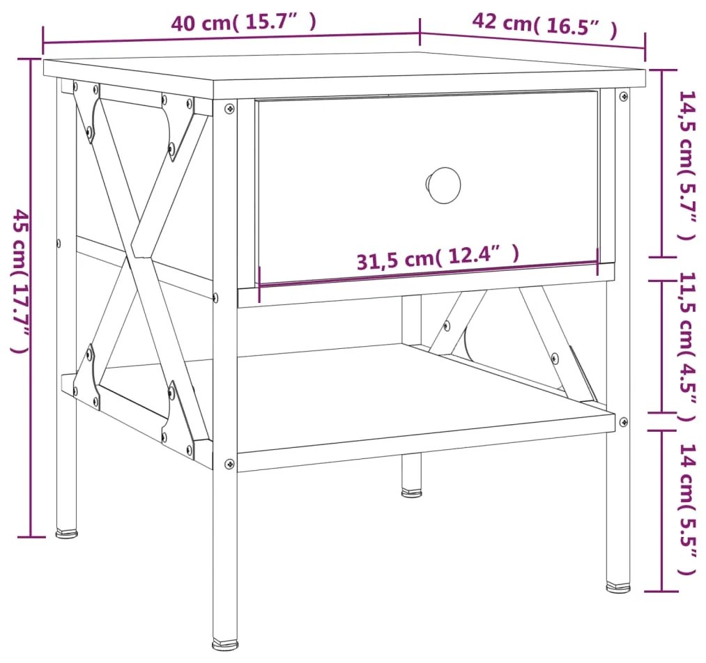 ΚΟΜΟΔΙΝΑ 2 ΤΕΜ ΚΑΦΕ ΔΡΥΣ 40X42X45 ΕΚ. ΑΠΟ ΕΠΕΞΕΡΓΑΣΜΕΝΟ ΞΥΛΟ 825962