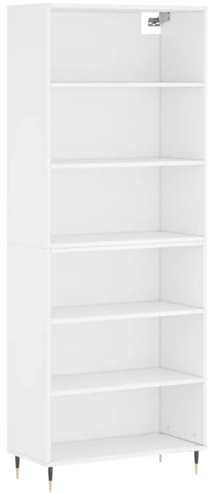vidaXL Ντουλάπι Λευκό 69,5x32,5x180 εκ. Επεξεργασμένο Ξύλο