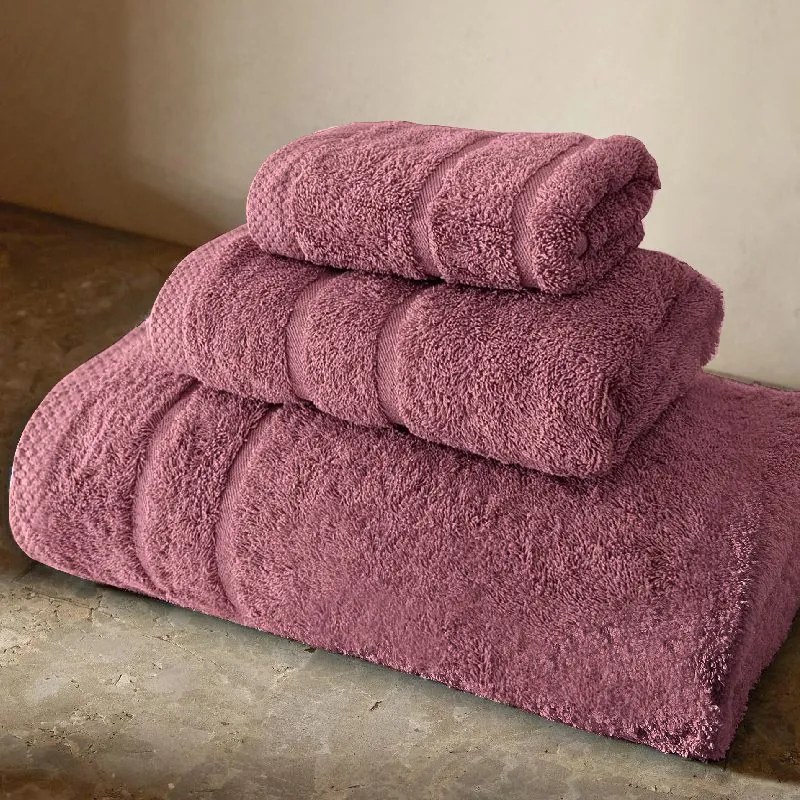Bonsai Home Σετ Πετσέτες Πενιέ 3τμχ 600gsm Royal Cosy Σάπιο Μήλο