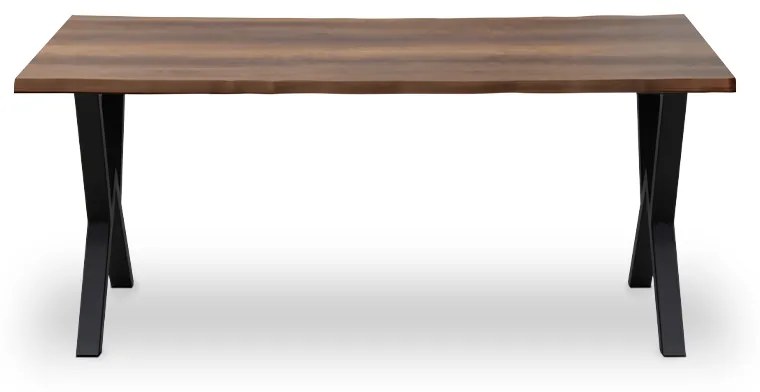 Τραπέζι Walter Megapap Mdf - μεταλλικό χρώμα καρυδί 140x80x75εκ.