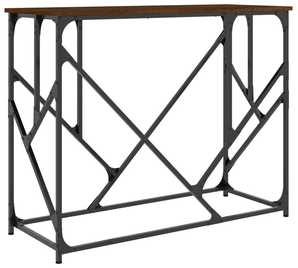 vidaXL Τραπέζι Κονσόλα Καφέ Δρυς 100x40x80 εκ. Επεξεργασμένο Ξύλο