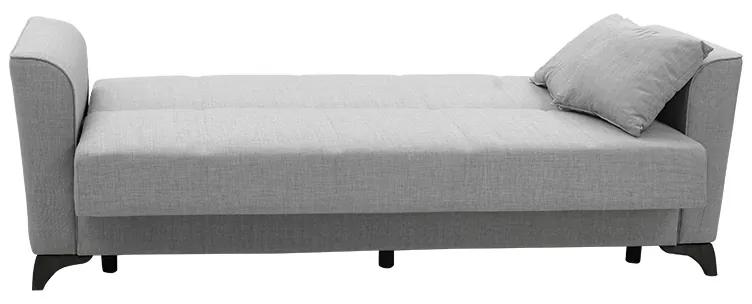 Kαναπές κρεβάτι Asma pakoworld 3θέσιος ύφασμα γκρι 217x76x85εκ - Ύφασμα - 213-000007