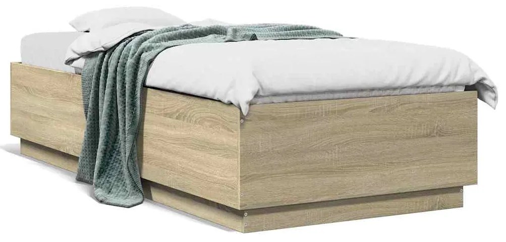 vidaXL Πλαίσιο Κρεβατιού Sonoma Δρυς 100x200 εκ. Επεξεργασμένο Ξύλο