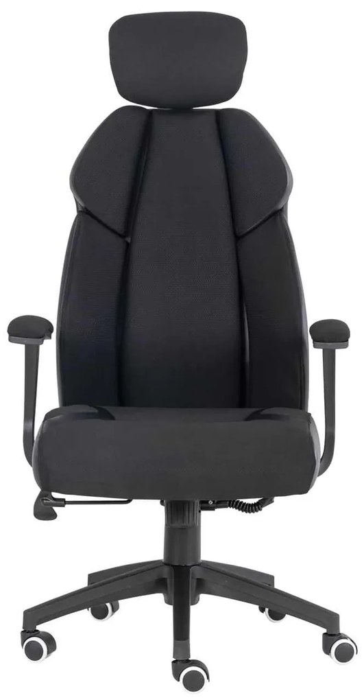 BF8300 Πολυθρόνα Γραφείου Διευθυντή, Microfiber Μαύρο PU Μαύρο 64x72x122/130cm