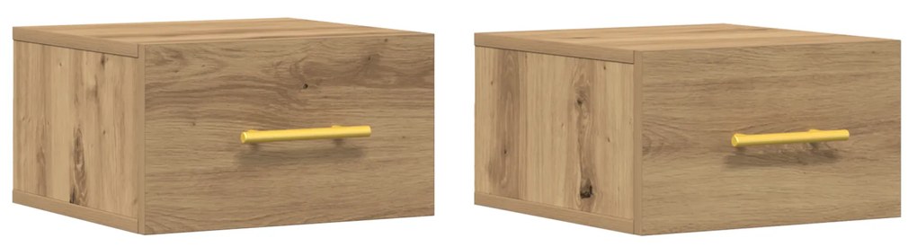 vidaXL Κομοδίνα 2 τεμ Τοίχου Μοντέρνος Δρυς 35x35x20 εκ