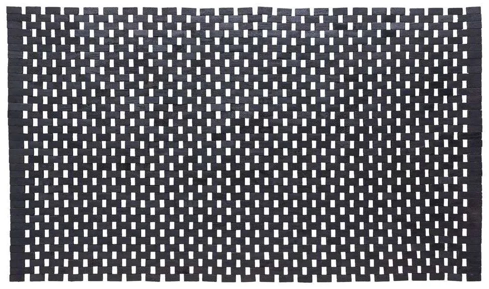 Ταπέτο Μπάνιου Teak(Ξύλινο) 52x90εκ. Woodblock Black Sealskin 800125