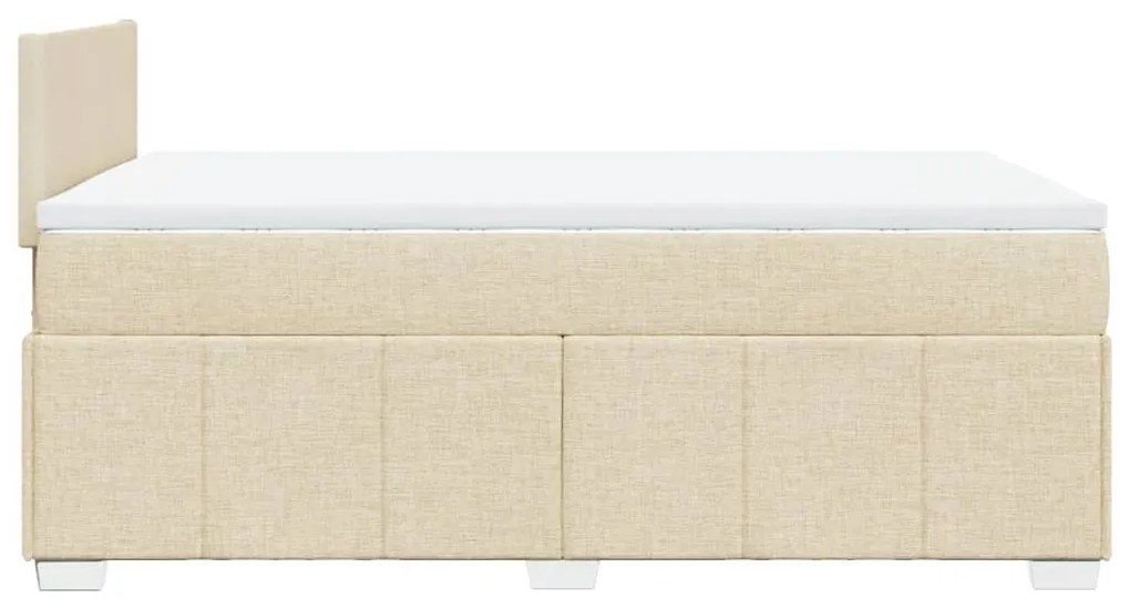 ΚΡΕΒΑΤΙ BOXSPRING ΜΕ ΣΤΡΩΜΑ ΚΡΕΜ 120X200 ΕΚ. ΥΦΑΣΜΑΤΙΝΟ 3287033