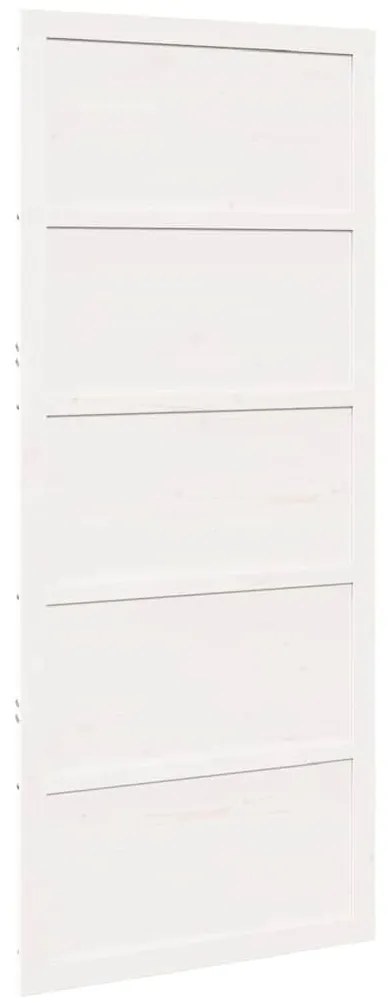 vidaXL Πόρτα αχυρώνα Λευκό 100 x 2,5 x 208 εκ. Στερεά ξυλεία πεύκου
