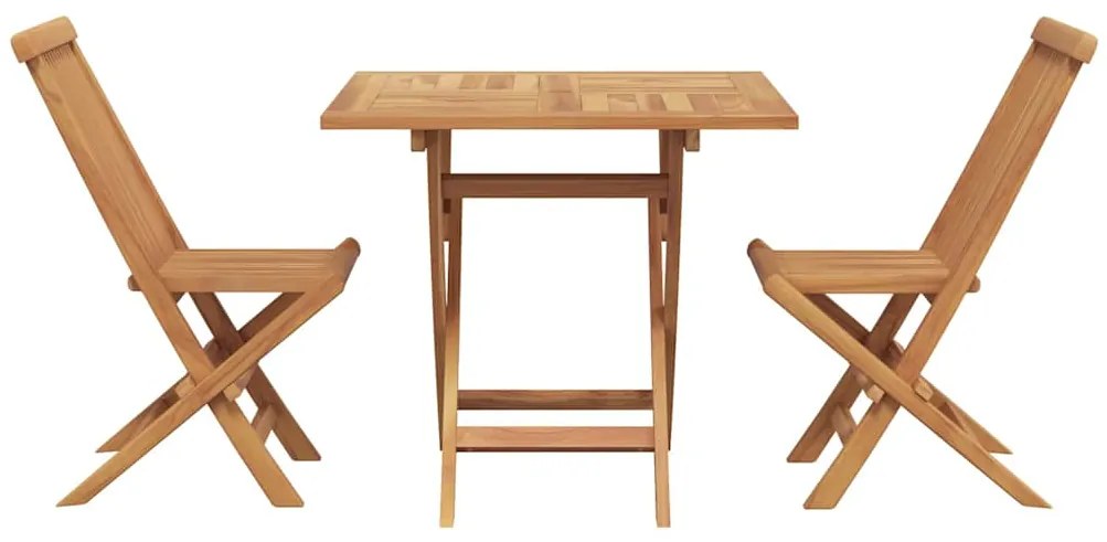 vidaXL Σέτ φαγητού για κήπο 3 pcs Καφέ Στερεό Ξύλο Ακακίας