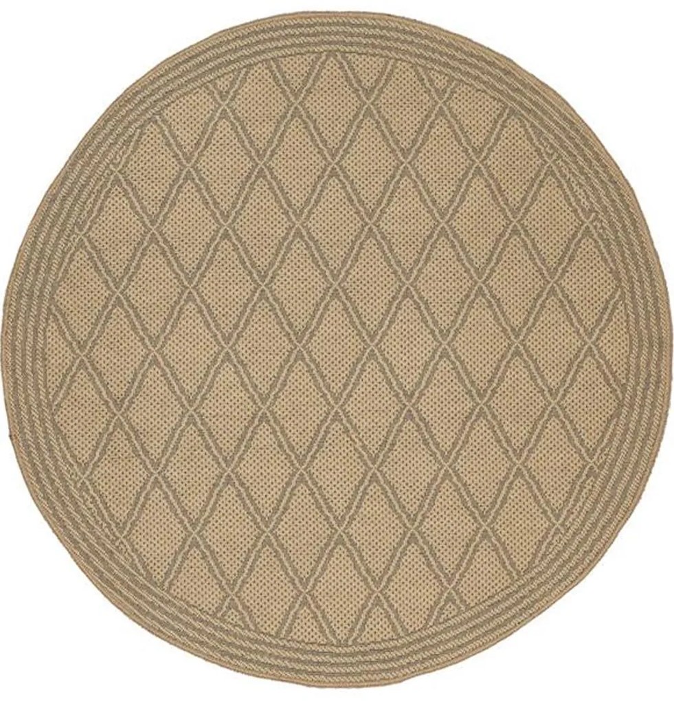 Χαλί Sahara 124A Beige Round New Plan 120X120cm Round