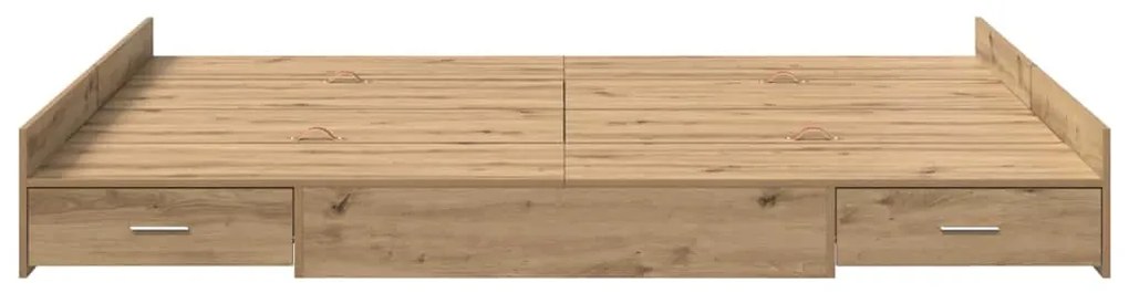 vidaXL Κρεβάτι με αποθηκευτικό χώρο artisan δρυς 160 x 200 cm