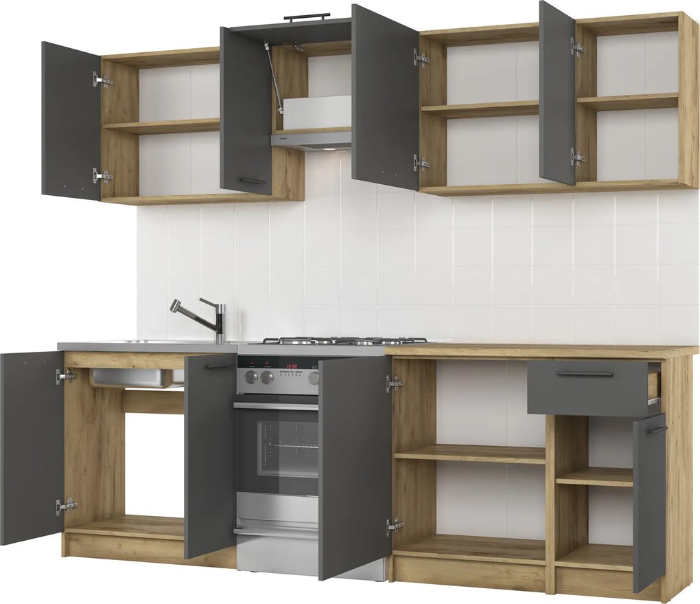 DARIA 240 kitchen set DIOMMI V-UA-DARIA_240-D.CRAFT/ANTRACYT
