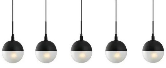 Κρεμαστό Φωτιστικό Οροφής 100-01132-12BR Luma-100-01132-12BR-BLACK-Μαύρο 100-01132-12BR-BLACK