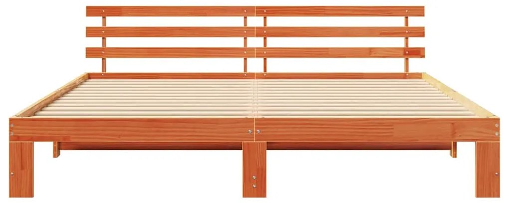 vidaXL Σκελετός Κρεβατιού Καφέ 180 x 200 cm Μασίφ ξύλο πεύκου