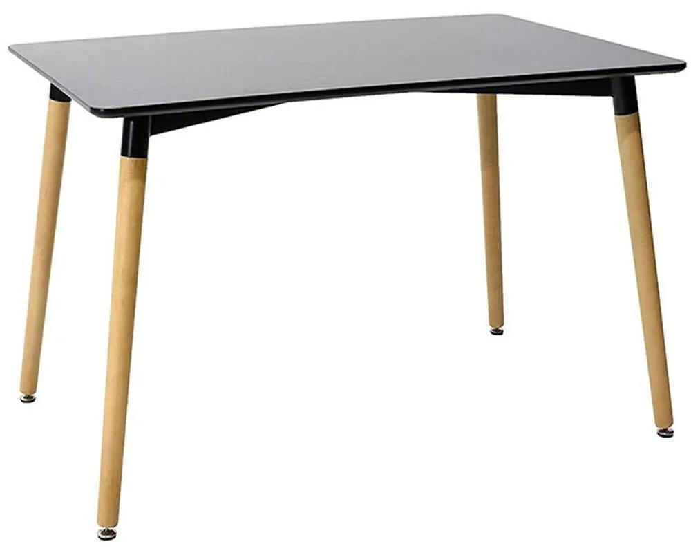 Τραπέζι Natali 127-000142 150x80x75cm Natural-Black Mdf,Ξύλο