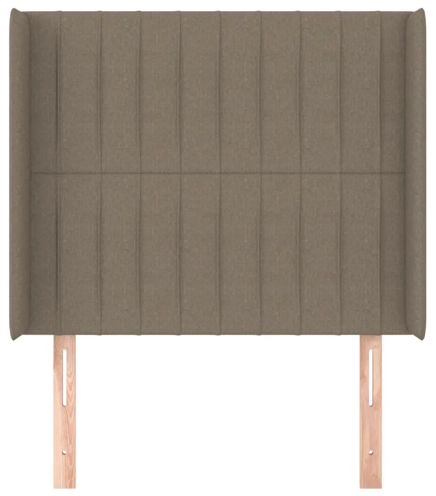 Κεφαλάρι με Πτερύγια Taupe 103x16x118/128 εκ. Υφασμάτινο 3119812