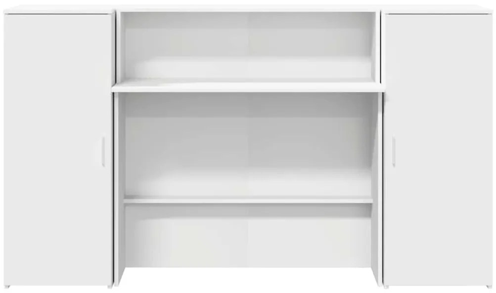 vidaXL Γραφείο υποδοχής Λευκό 180x50x103,5 cm Κατασκευασμένο ξύλο