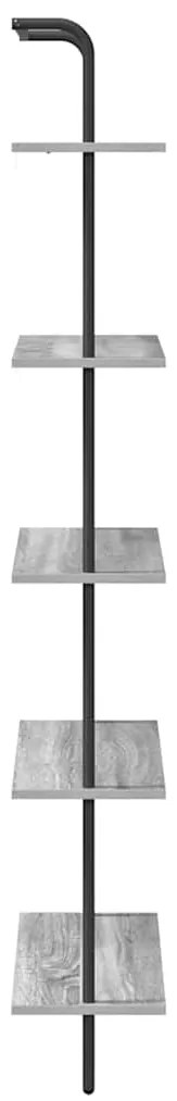 vidaXL Ράφι Βιβλίων Γκρι sonoma 60 x 24 x 168 εκ. Επεξεργασμένο ξύλο