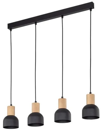 Κρεμαστό Φωτιστικό Οροφής 4xE27 15W IP20 Μαύρο Cairo 4896 TK Lighting-4896-Μαύρο 4896