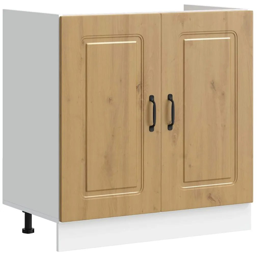 vidaXL Ντουλάπα Κουζίνας με αποθήκευση 2 pcs Καφέ 80 x 46 x 81.5 εκ
