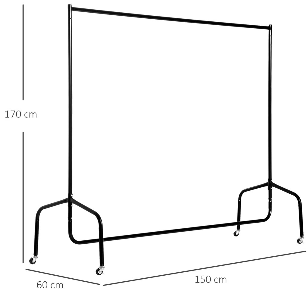 HOMCOM Κρεμάστρα Ρούχων Κρεμάστρα Ρούχων Στάντ Ρούχων (150 x 60 x 170 cm)